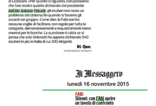 ABI, IL CONFRONTO PARTE IN SALITA
