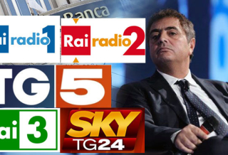 SILEONI AI MICROFONI DI SKY TG24, TG3, GR1, GR2 E TG5 SULLE BANCHE VENETE