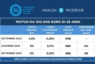 QUAL È LA RATA DI UN MUTUO DA 100.000 EURO DI 25 ANNI?