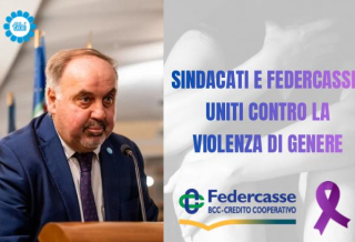 25 NOVEMBRE, SINDACATI E FEDERCASSE UNITI CONTRO LA VIOLENZA DI GENERE