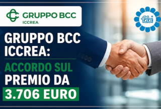 GRUPPO BCC ICCREA: ACCORDO SUL PREMIO DA 3.706 EURO
