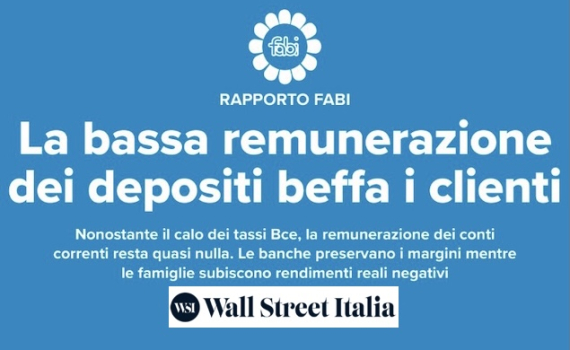 LA BASSA REMUNERAZIONE DEI DEPOSITI BEFFA I CLIENTI