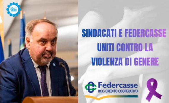 25 NOVEMBRE, SINDACATI E FEDERCASSE UNITI CONTRO LA VIOLENZA DI GENERE