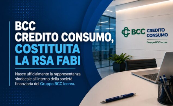 BCC CREDITO CONSUMO, COSTITUITA LA RSA FABI