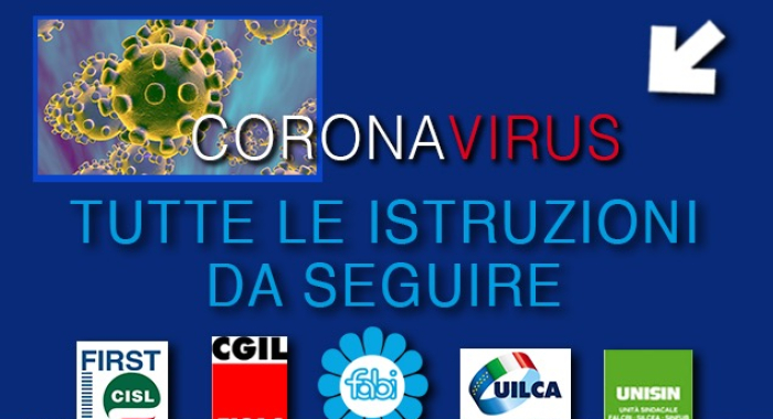 SPECIALE CORONAVIRUS, TUTTE LE ISTRUZIONI IN BANCA