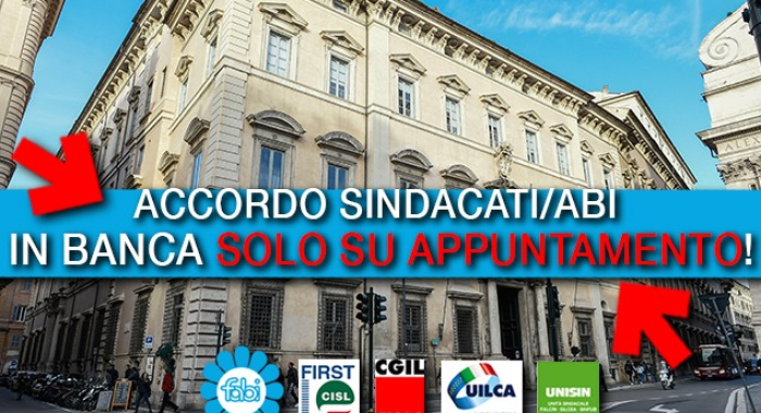 IN BANCA SOLO SU APPUNTAMENTO IN TUTTA ITALIA