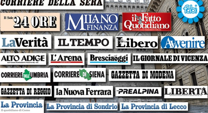 MPS, LA FABI SU TUTTI I QUOTIDIANI NAZIONALI E LOCALI