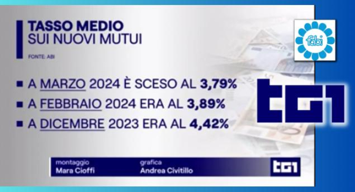 FABI AL TG1: SUI CONTI TASSI PIÙ ALTI AL NORD