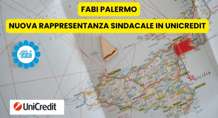 FABI PALERMO, NUOVA RAPPRESENTANZA SINDACALE IN UNICREDIT