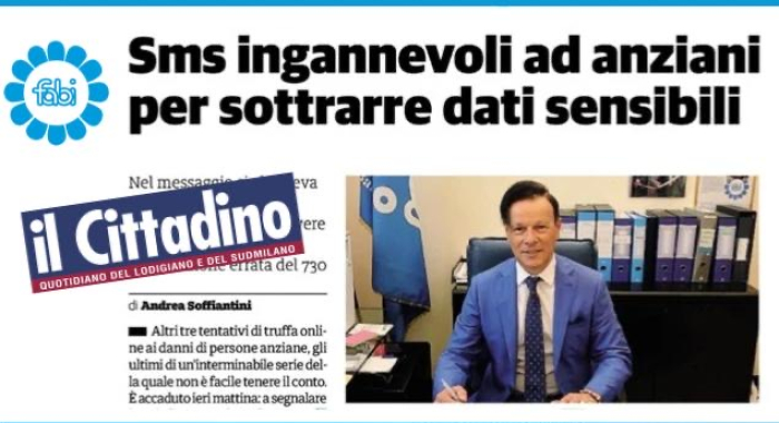 TRUFFE AGLI ANZIANI, SUL CITTADINO DI LODI L’APPELLO FABI