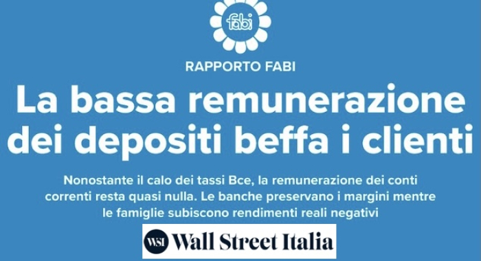 LA BASSA REMUNERAZIONE DEI DEPOSITI BEFFA I CLIENTI