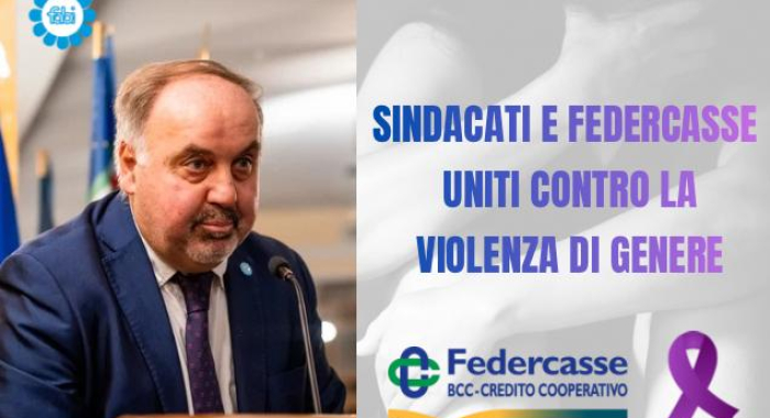 25 NOVEMBRE, SINDACATI E FEDERCASSE UNITI CONTRO LA VIOLENZA DI GENERE