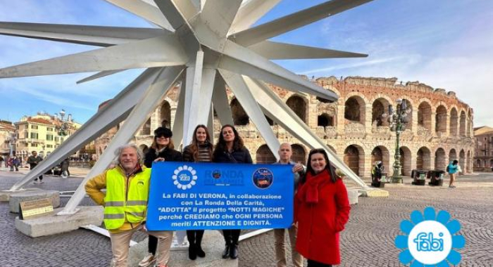 SOLIDARIETÀ, LA FABI DI VERONA AL FIANCO DI “NOTTI MAGICHE” PER CHI VIVE IN STRADA
