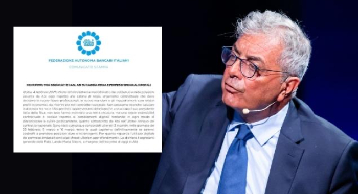 CABINA DI REGIA, SILEONI: «PROFONDAMENTE INSODDISFATTO DELLE POSIZIONE DI ABI»