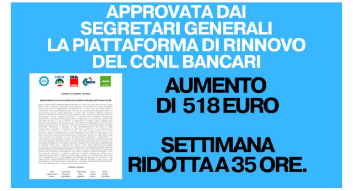 CONTRATTO, APPROVATA DAI SEGRETARI GENERALI LA PIATTAFORMA