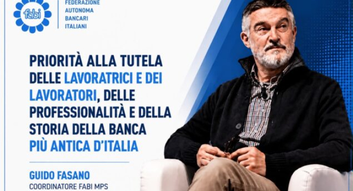 MPS, FASANO: «TUTELARE LAVORATORI, PROFESSIONALITÀ E IDENTITÀ DELLA BANCA PIÙ ANTICA D’ITALIA»