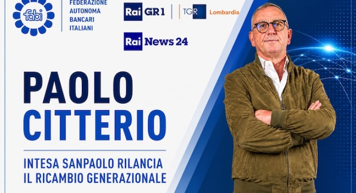 INTESA SANPAOLO RILANCIA IL RICAMBIO GENERAZIONALE, CITTERIO SU RAINEWS 24, TGR E GR LOMBARDIA