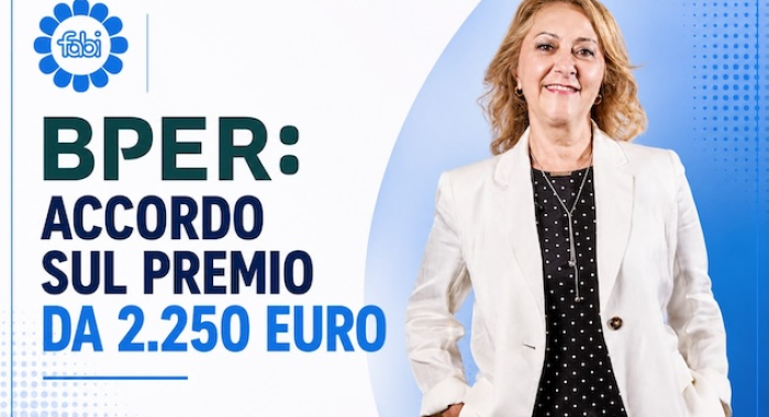BPER, ACCORDO SUL PREMIO DA 2.250 EURO