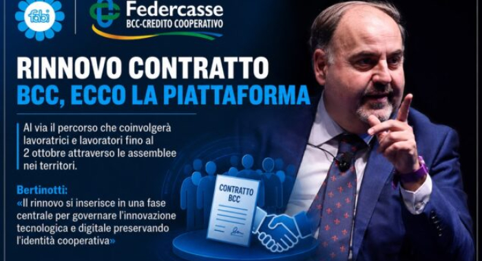 RINNOVO CONTRATTO BCC, ECCO LA PIATTAFORMA