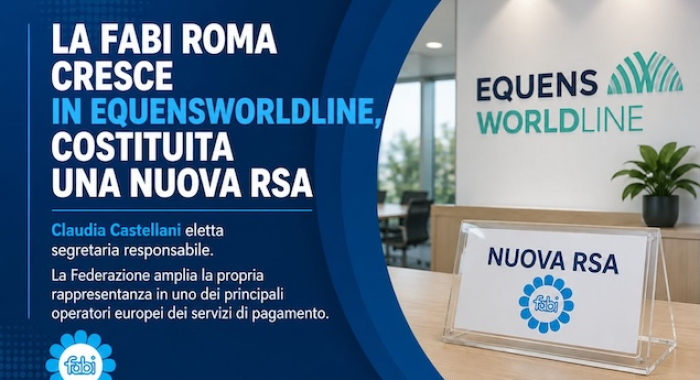 LA FABI ROMA CRESCE IN EQUENSWORLDLINE, COSTITUITA UNA NUOVA RSA