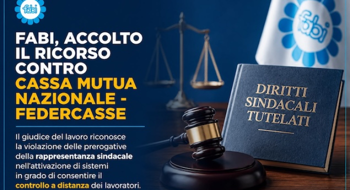 FABI, ACCOLTO IL RICORSO CONTRO CASSA MUTUA NAZIONALE - FEDERCASSE