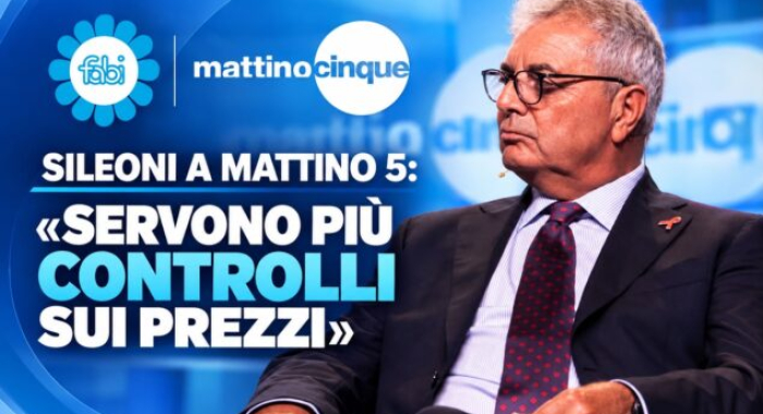 SILEONI A MATTINO 5: «SERVONO PIÙ CONTROLLI SUI PREZZI»