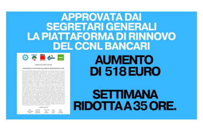 CONTRATTO, APPROVATA DAI SEGRETARI GENERALI LA PIATTAFORMA