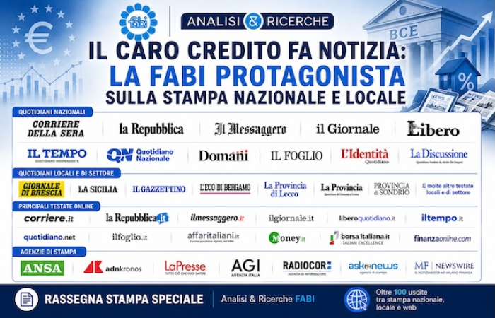 IL CARO CREDITO FA NOTIZIA: LA FABI PROTAGONISTA SULLA STAMPA NAZIONALE E LOCALE