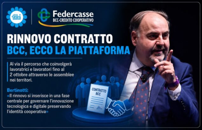 RINNOVO CONTRATTO BCC, ECCO LA PIATTAFORMA