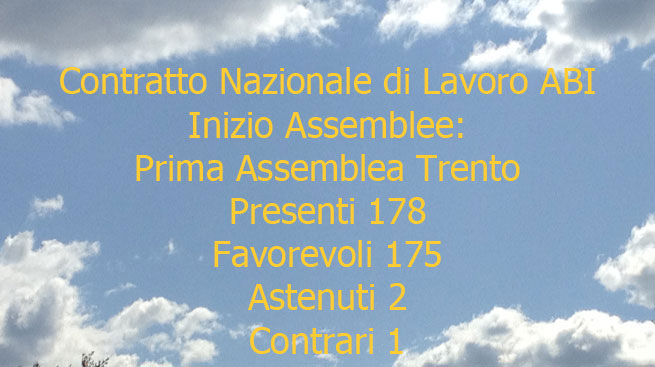 CCNL ABI INIZIO ASSEMBLEE