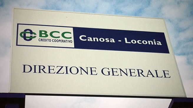 BCC DI CANOSA, SCATTA L?EPURAZIONE