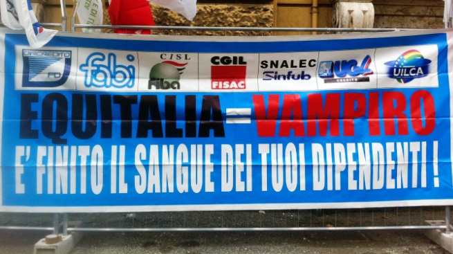 LAVORATORI ESATTORIALI, SIT IN AL MINISTERO DELL?ECONOMIA
