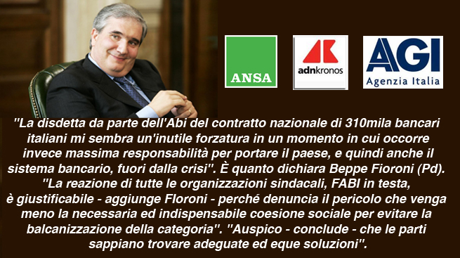 DISDETTA CONTRATTO, FIORONI SI SCHIERA CON I LAVORATORI E CON LA FABI