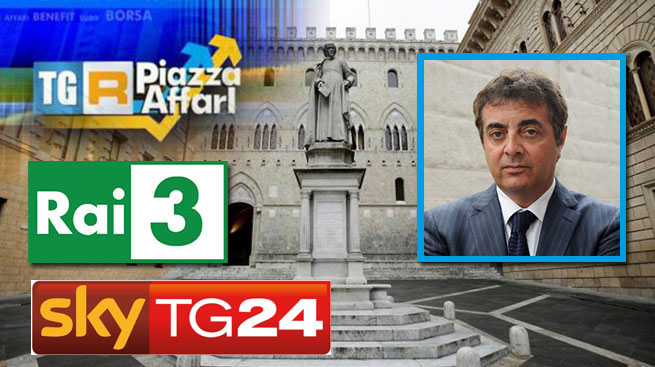 PIANO MPS E BANCHE VENETE: SILEONI OSPITE AL TG3 E SKY TG24