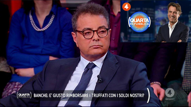 SCANDALI BANCARI, SILEONI IN DIRETTA SU RETE4