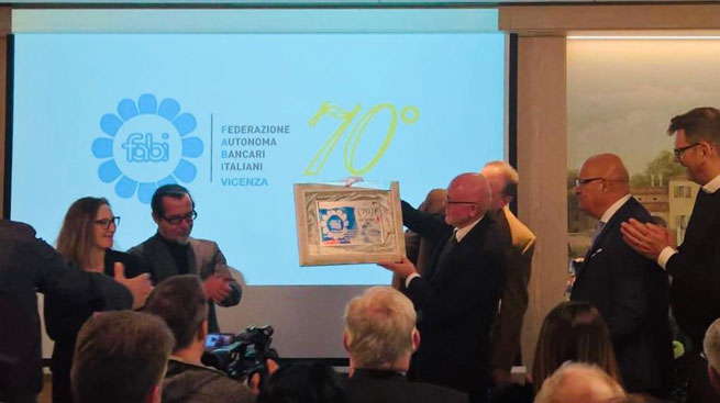 70 ANNI DELLA FABI A VICENZA CON I SEGRETARI NAZIONALI XAUSA E SCARIN