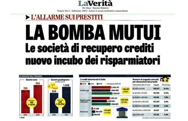 LA BOMBA MUTUI: SOCIETÀ DI RECUPERO CREDITI NUOVO INCUBO DEI RISPARMIATORI