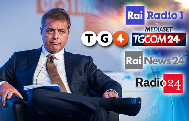 UNICREDIT: SILEONI SU RADIO RAI UNO, TG4, I CANALI ALL NEWS DI RAI E MEDIASET