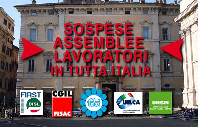 IN TUTTA ITALIA STOP ALLE ASSEMBLEE PER IL NUOVO CONTRATTO