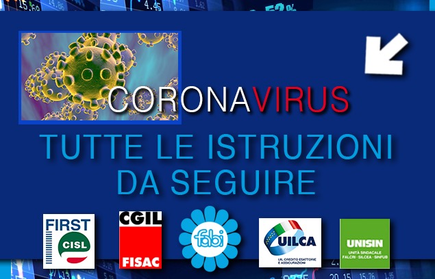 SPECIALE CORONAVIRUS, TUTTE LE ISTRUZIONI IN BANCA