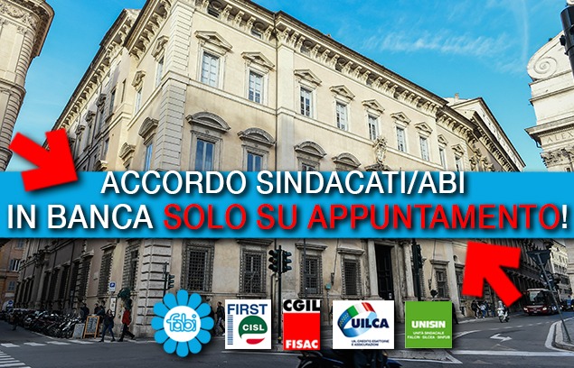 IN BANCA SOLO SU APPUNTAMENTO IN TUTTA ITALIA