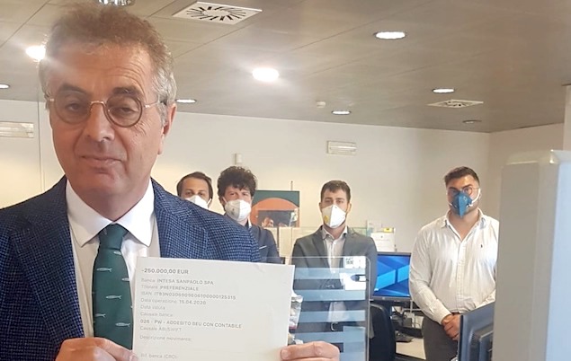 CORONAVIRUS: DAI DIRIGENTI SINDACALI FABI 250.000 EURO ALLA PROTEZIONE CIVILE