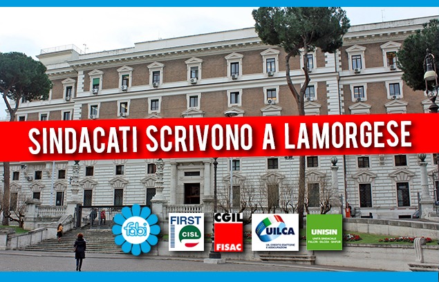 I SINDACATI BANCARI SCRIVONO A LAMORGESE: DA LUNEDÌ FILIALI PIÙ TUTELATE