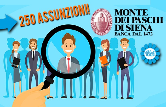 FABI: 250 ASSUNZIONI IN MPS, PRIMI INGRESSI ENTRO GENNAIO