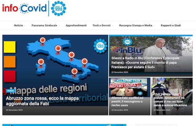 FABI, NASCE LA PIATTAFORMA DIGITALE INFOCOVID