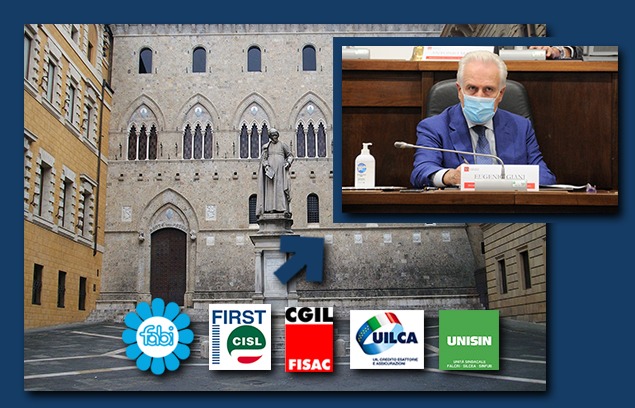 MPS: SINDACATI, INTESA CON GIANI PER TUTELARE OCCUPAZIONE