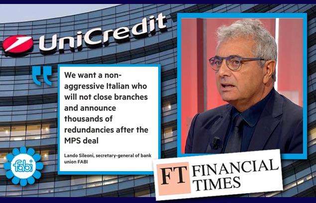 SILEONI AL FINANCIAL TIMES: «IN UNICREDIT UN ITALIANO CHE NON SIA AGGRESSIVO»