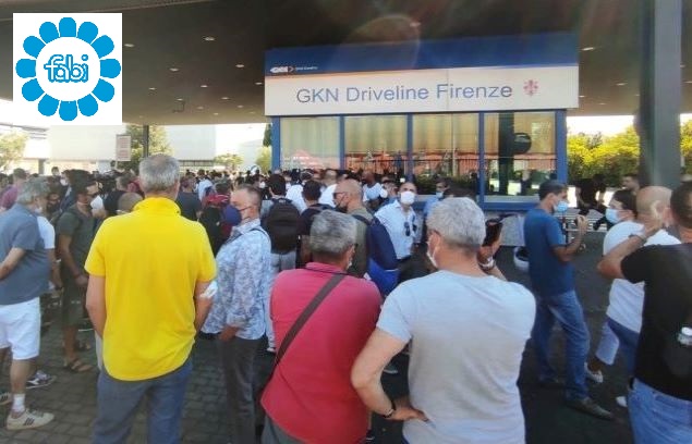 DALLA FABI DI PRATO PISTOIA SOLIDARIETÁ AI LAVORATORI DI GKN LICENZIATI