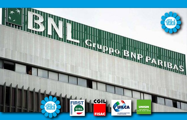 SINDACATI A BNL: IL PIANO INDUSTRIALE SI DISCUTE CON I RAPPRESENTANTI DEI LAVORATORI