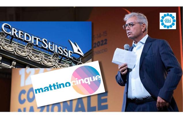 CREDIT SUISSE, SILEONI IN DIRETTA SU CANALE 5